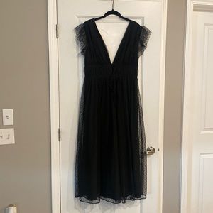 Black Swiss Dot Tulle Dress